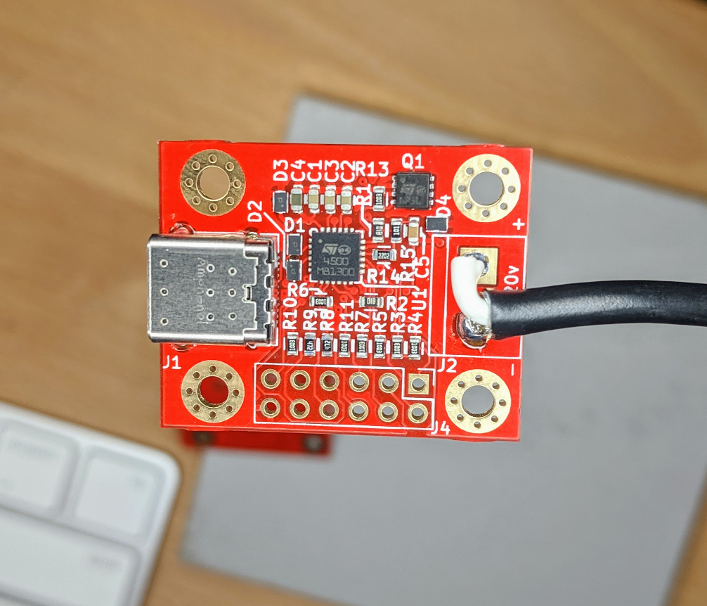 Fully populated PCB of the second version of the board