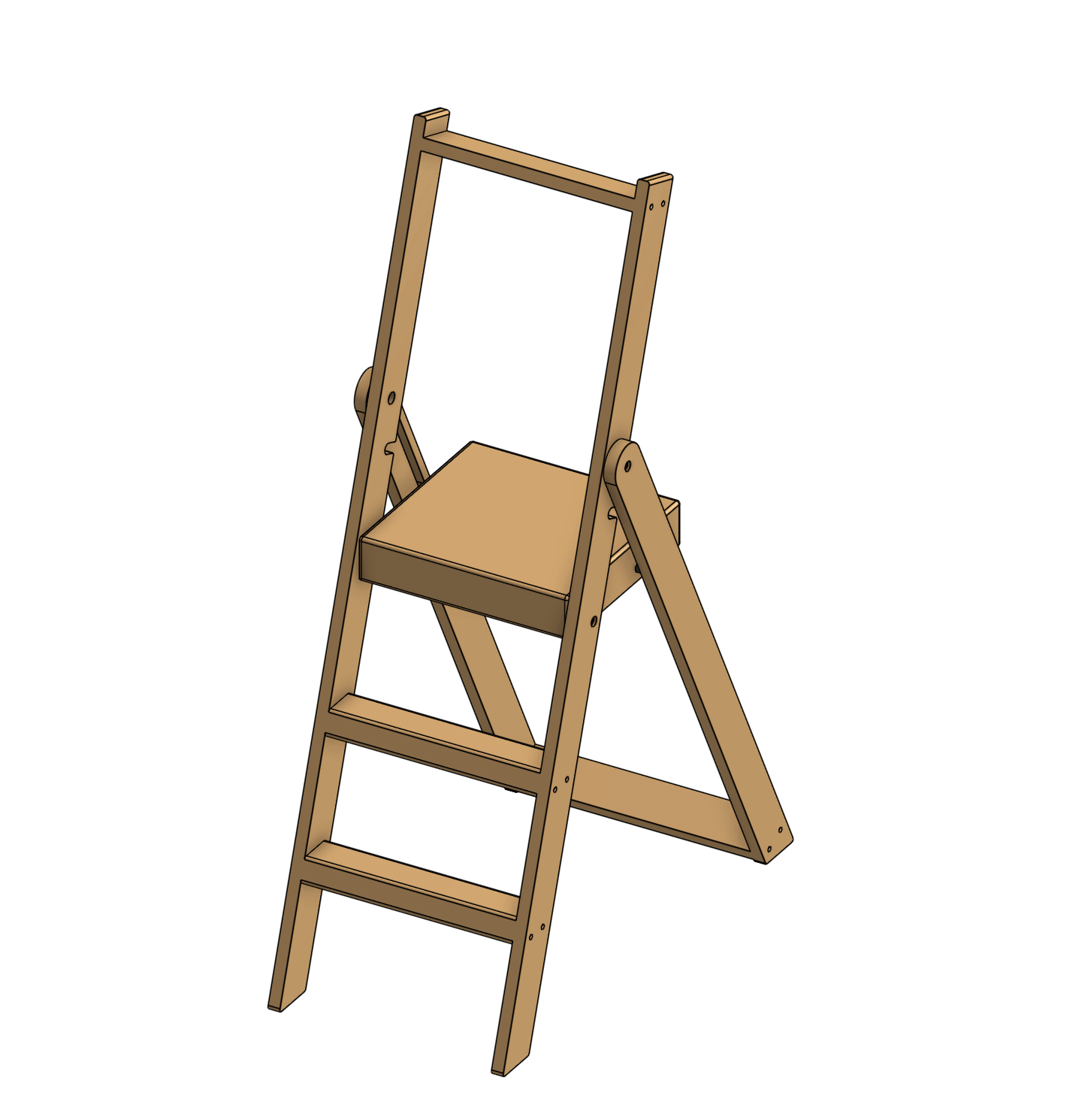 Onshape model of the open stepladder