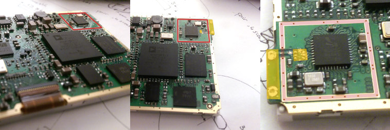 Location of the bluetooth module on the main board